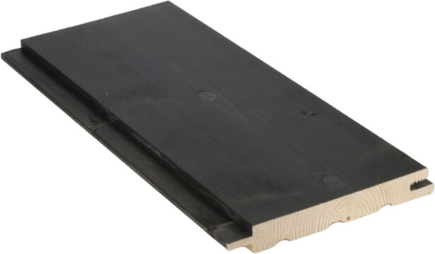 Saunapaneeli Cent STS4, 15x120x2400mm, kuusi, musta, saunasuojattu