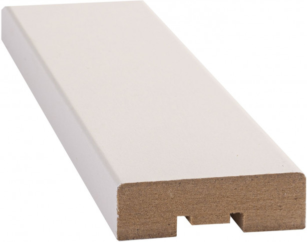 Peitelista D2D R2, 15x42x2200mm, MDF, valkoinen