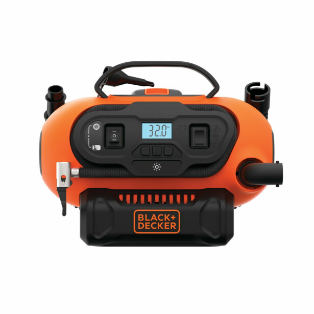 Akkukompressori Black+Decker BDCINF18N, 18V, ilman akkua (12V&230V)