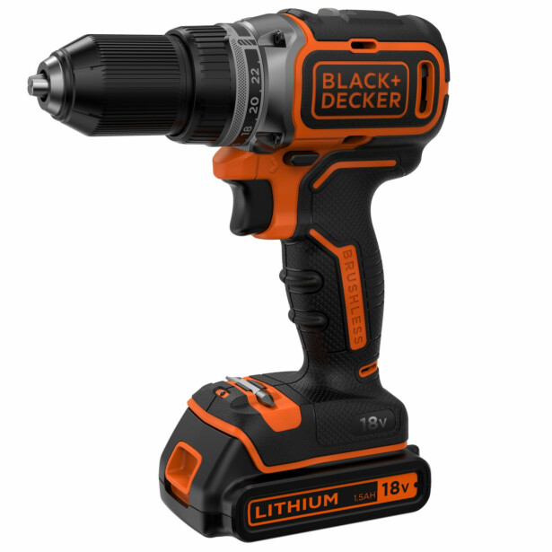 Akkuporakone Black+Decker BL186KB, 18V, 2x1.5Ah akuilla