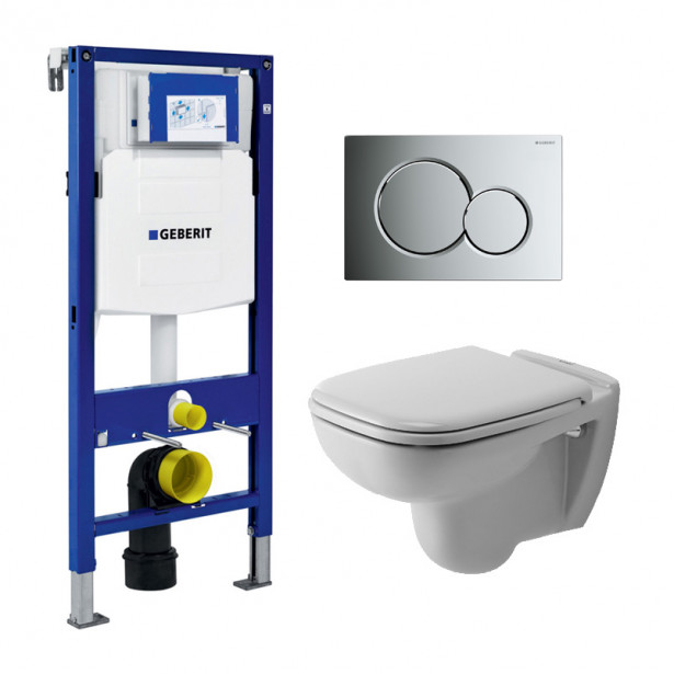 Seinä WC-paketti Duravit D-code, Geberit Duofix 112