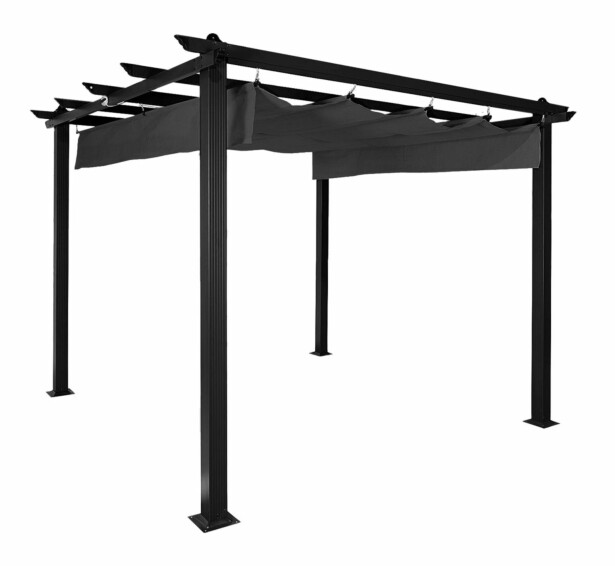 Pergola Green Land, 3x3m, musta/harmaa