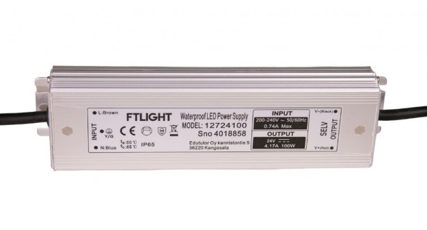LED-vakiojännitelähde FTLight, 100W, 24V, IP65