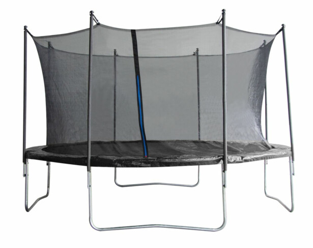 Trampoliini Gymsport, 4.27m, sisäverkolla, musta