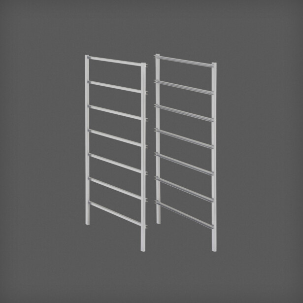 Telinepääty 7-liukukisko Elfa Classic 535x20x740mm, 2 kpl platina