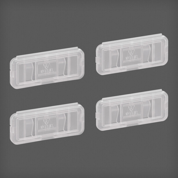 Nimilaput Elfa Utility Home 49x22x8mm, 4 kpl läpinäkyvä