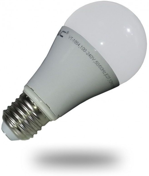 LED-lamppu A60 V-TAC VT-1864, 12W, 230V, 4000K, 1055lm, IP20, Ø 60mm