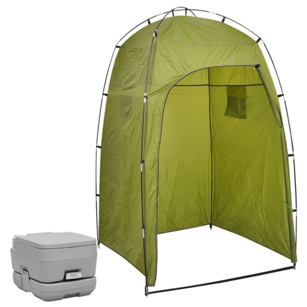 Kannettava retkeily-WC teltalla, 10 + 10 l.