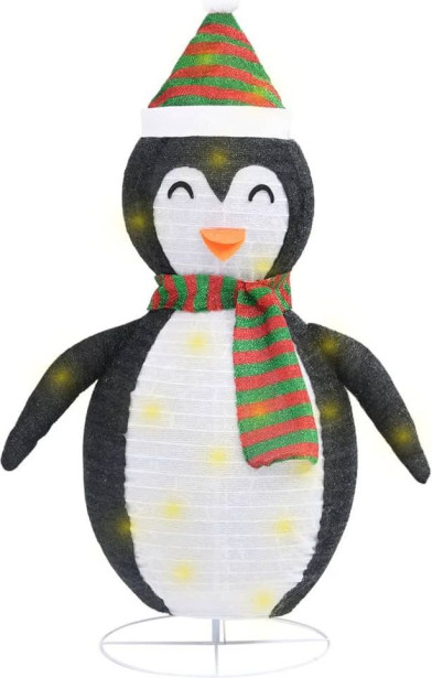 Pingviini-joulukoriste LED-valoilla, ylellinen kangas