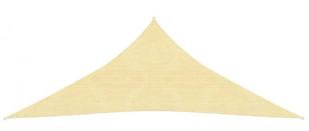 Aurinkovarjo purje HDPE, kolmikulmainen 3.6x3.6x3.6 m, beige