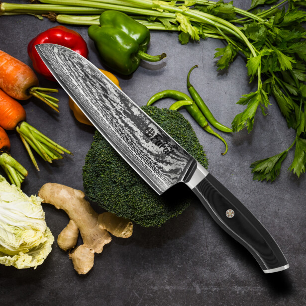 Furai Damascus Santoku-veitsi LIMITED EDITION, 67-kerrosta, VG10 teräs