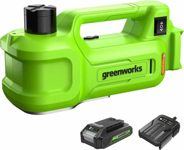 Akkutunkki Greenworks G24JACKK2, 24V, 2.0Ah akulla