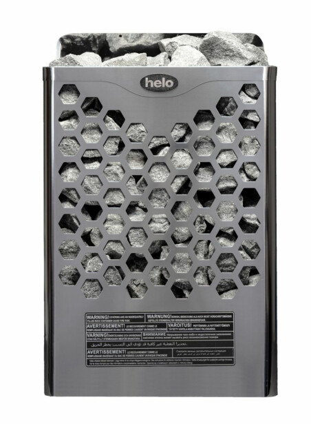 Sähkökiuas Helo Hanko 60 STJ, 6kW, 5-9m³, kiinteä ohjaus, kromi
