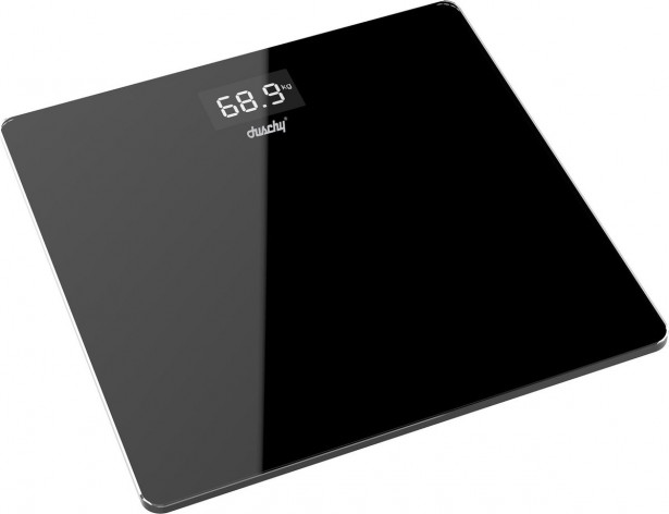 Henkilövaaka Duschy LCD-näytöllä musta