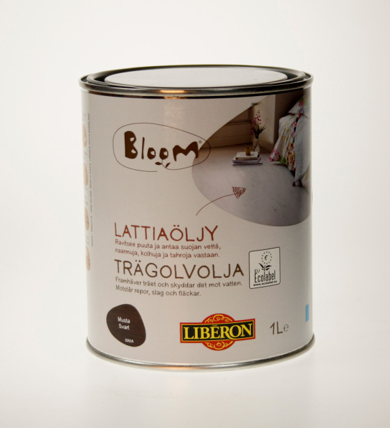 Lattiaöljy Bloom, 1L, musta (066954)