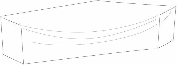 Kalustesuoja Hillerstorp, 235/75x235/75x80cm, polyesteri, harmaa