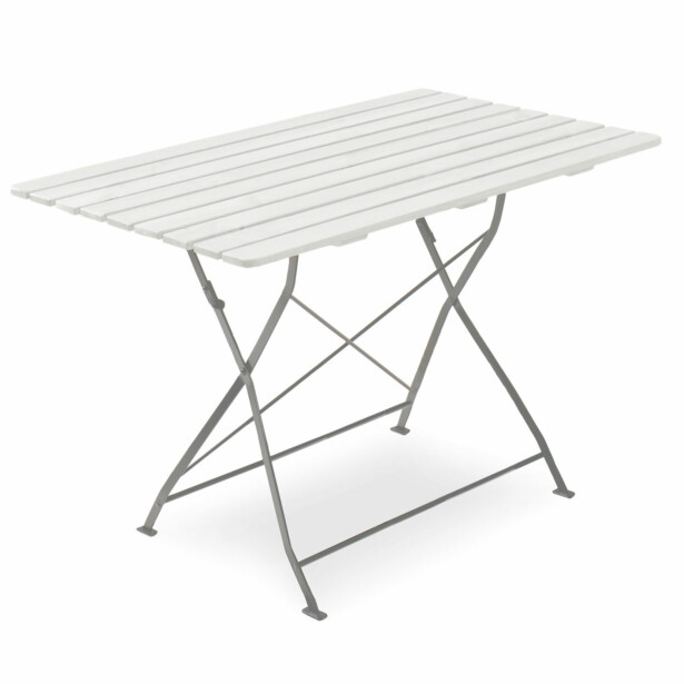 Pöytä Krögaden, 70x120cm, taitettava, valkoinen