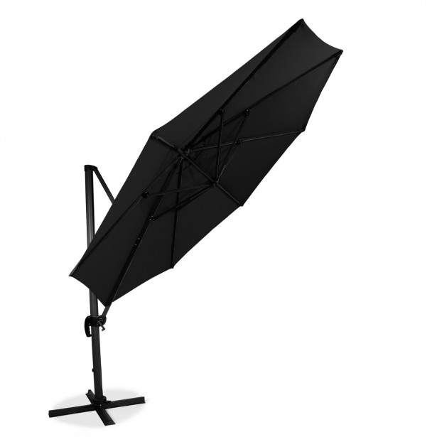 Aurinkovarjo XL (35570) säädettävä, Ø350cm, musta