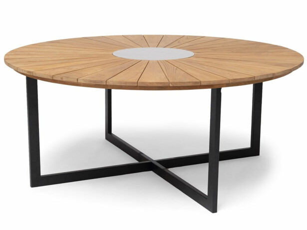 Pöytä Hillerstorp Ringsjö, 180cm, tiikki/alumiini