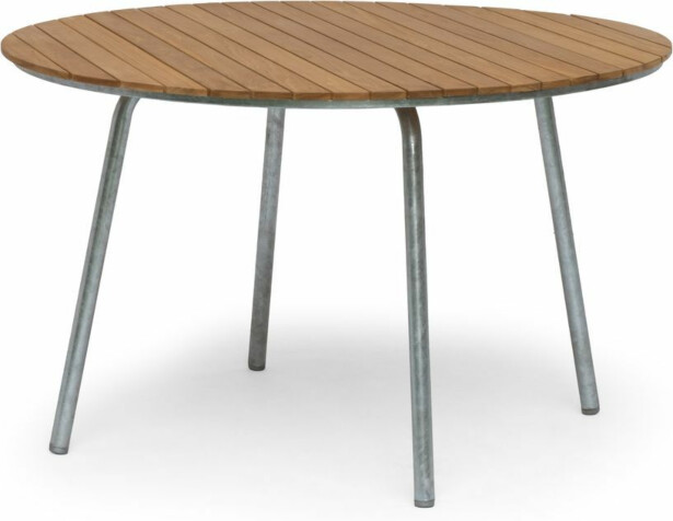 Ruokapöytä Hillerstorp Sandhamn, 120cm, tiikki/teräs