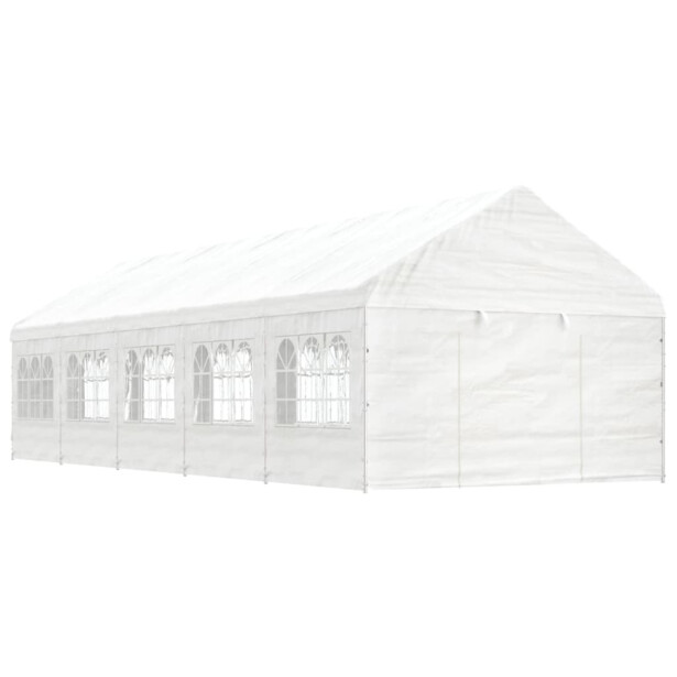 Huvimaja valkoinen 11,15x4,08x3,22 m polyeteeni