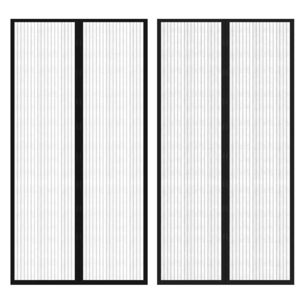 Hyttysverho Oveen 210 x 100 cm 2 kpl Magneeteilla Musta