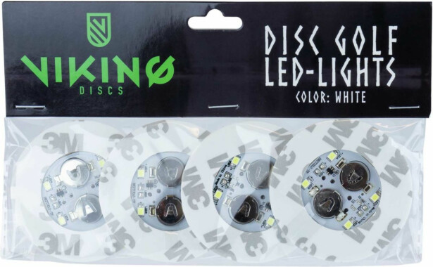 LED-valo frisbeegolfkiekkoon Viking Discs, valkoinen, 4kpl
