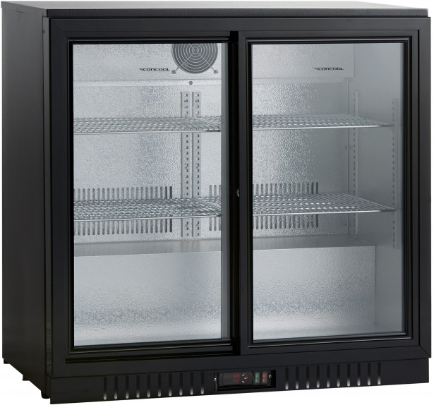 Jääkaappi lasiovella Scandomestic SC211SLE 90 cm musta