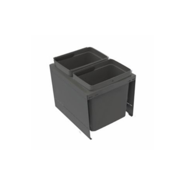 Jätelajittelujärjestelmä IMA Cube Compact M40 2x10L tummanharmaa