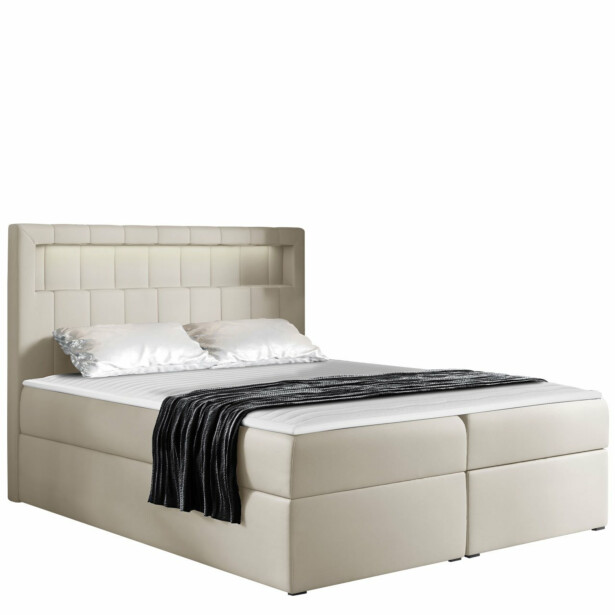 Jenkkisänky ASPEN 120x200 + sijauspatja, beige (3129)