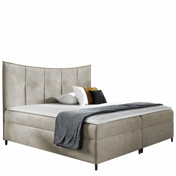 Jenkkisänky BERGAMO 120x200 + sijauspatja, beige (4629)