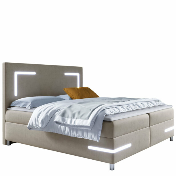 Jenkkisänky DELOS LED 120x200, beige (8978)