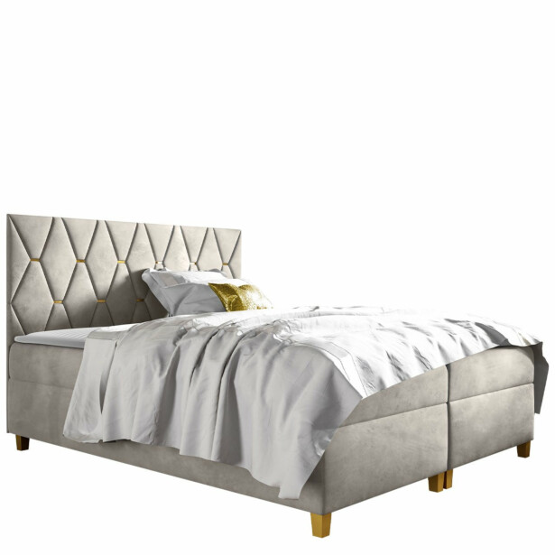 Jenkkisänky INEZ 140x200 + sijauspatja, beige (7217)
