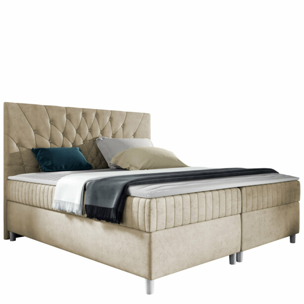 Jenkkisänky PROWANSJA 140x200 + sijauspatja, beige (1375)
