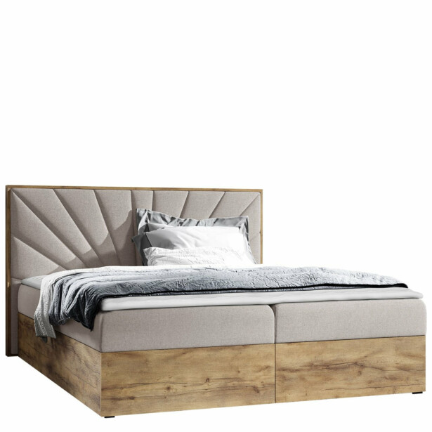 Jenkkisänky WOOD 7 120x200 + sijauspatja, beige (2161)