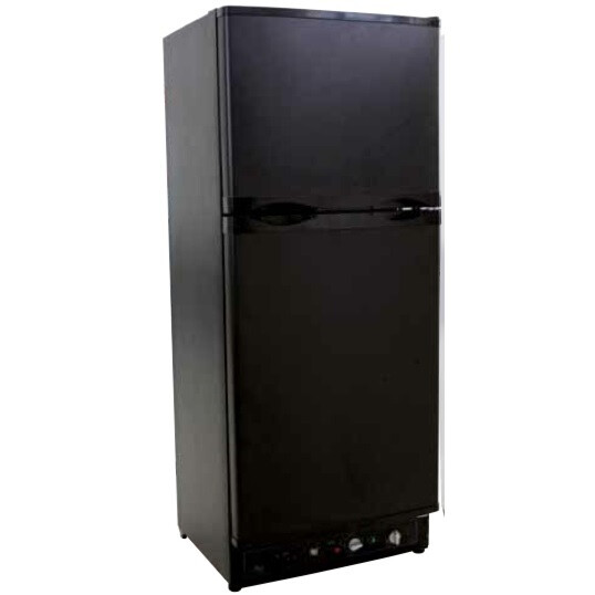 Kaasujääkaappi pakastelokerolla Sunwind Ventus 185, 60cm, musta