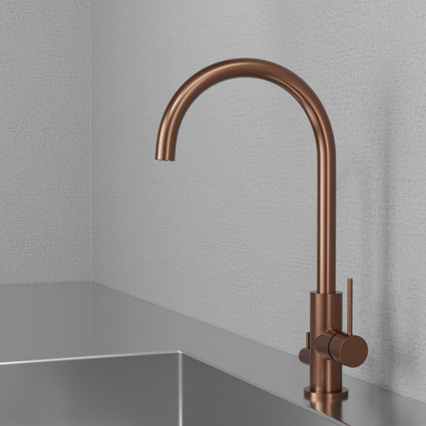 Keittiöhana Scandtap Steel Equip Amber D, APK-liitäntä, kupari