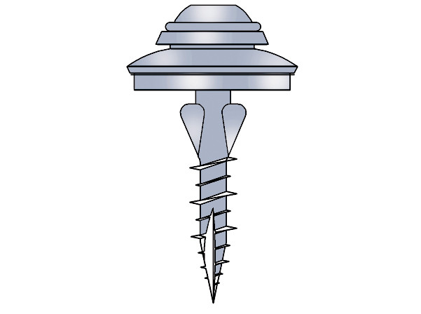 Valokateruuvi Keraplast Ruspert 4,8 x 32 mm, 100 kpl, aluslevyllä