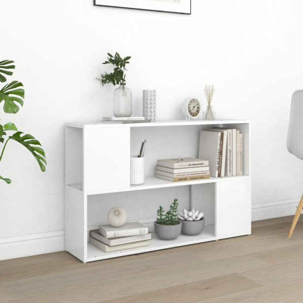 Kirjahylly 100x24x63 cm lastulevy valkoinen