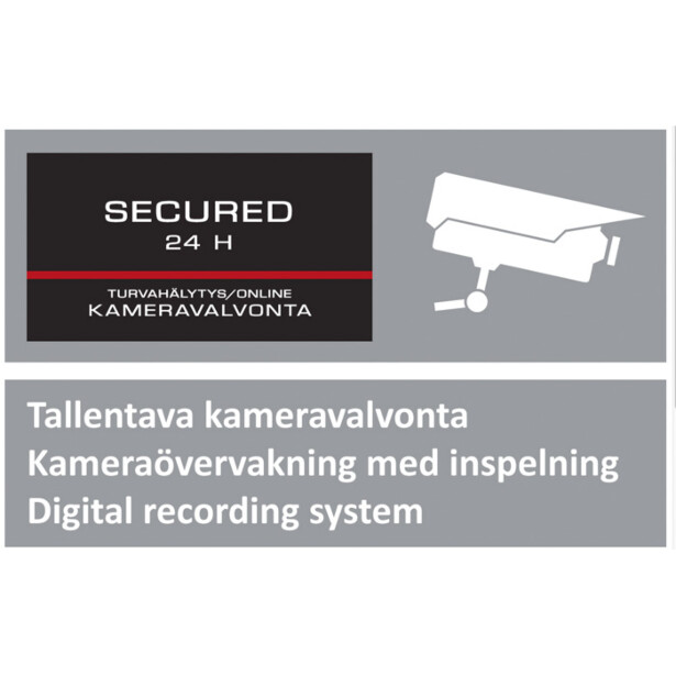 Kotikamera Varoituskyltti 2kpl, pieni