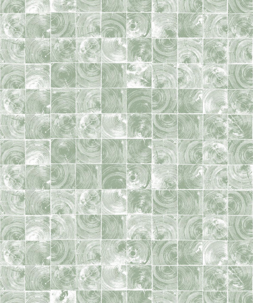 Kuvatapetti Rebel Walls Age Rings Green, non-woven, mittatilaus