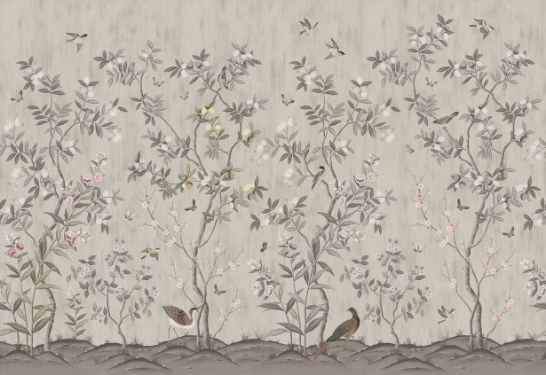 Kuvatapetti Rebel Walls Chinoiserie Chic Powder Beige, non-woven, mittatilaus