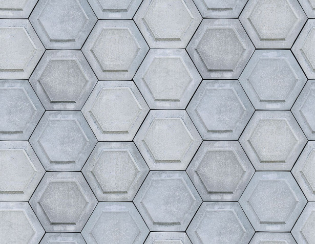 Kuvatapetti Rebel Walls Concrete Hexagon, non-woven, mittatilaus