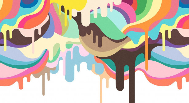 Kuvatapetti Rebel Walls Dripping Ice Cream, non-woven, mittatilaus