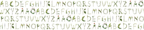 Kuvatapetti Rebel Walls Floral Alphabet, non-woven, mittatilaus