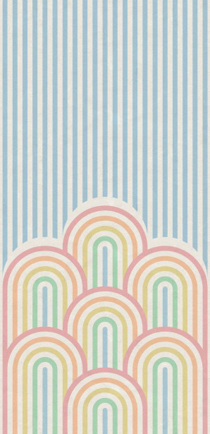 Kuvatapetti Rebel Walls Hilltops Rainbow, non-woven, mittatilaus