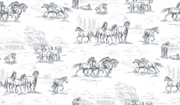 Kuvatapetti Rebel Walls Horse Herd, non-woven, mittatilaus