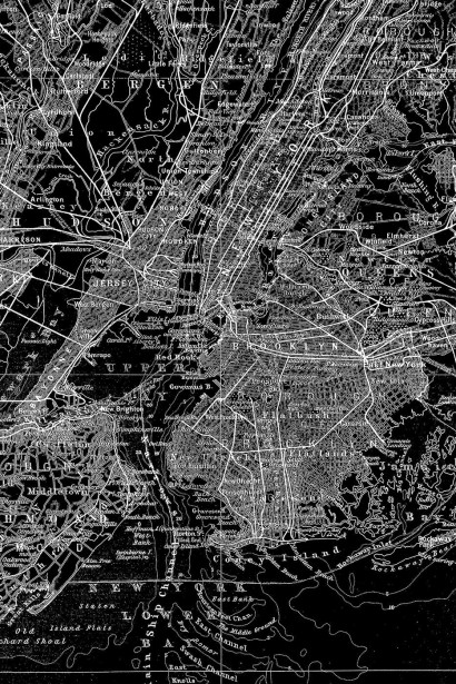 Kuvatapetti Rebel Walls Map of NY, non-woven, mittatilaus