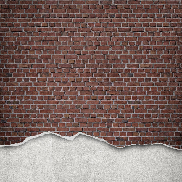 Kuvatapetti Rebel Walls Well-Worn Brick Wall Red, non-woven, mittatilaus