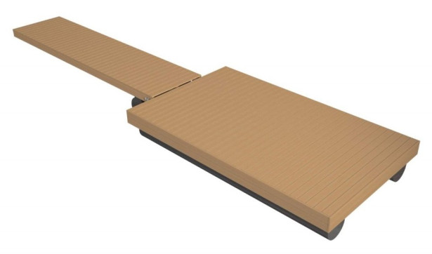 Laituri Savorak kansi 2,4x4,0m + kävelysilta 1,2x5m
